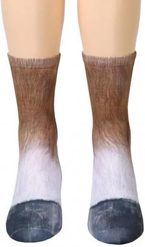 Vista 2 de Calcetines con diseño de pata de animal, divertidos regalos de Navidad, para adultos, hombres, mujeres, adolescentes, niños, regalos de broma