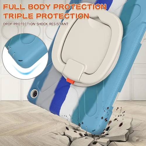 Vista 7 de Funda portátil con rotación de 360° para tablet Fire HD 10 y HD 10 Plus