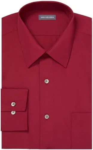 Vista 3 de Van Heusen - Camisa de vestir de tela de popelina para hombre, unicolor, corte ajustado