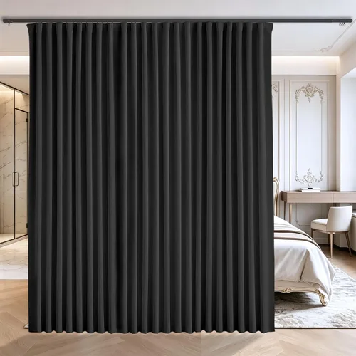Vista 11 de Cortinas opacas de terciopelo beige para dormitorio de 52 x 72 pulgadas de largo, juego de 2 paneles - Cortinas con bloqueo de luz UV y reducción