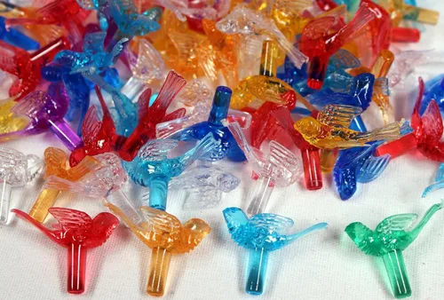 Vista 2 de Creative Hobbies® Luces de repuesto para árbol de cerámica, adornos de paloma de pájaro, multicolor, paquete de 100 piezas