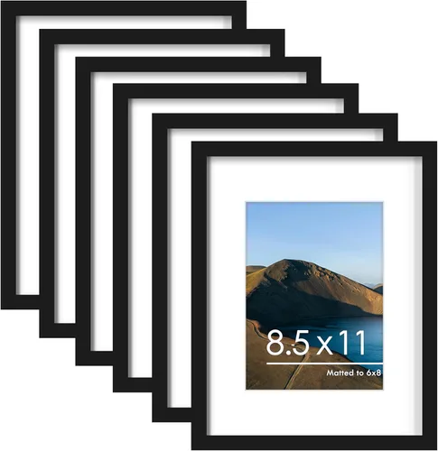 Vista 49 de PEALSN - Juego de 6 portarretratos de 5 x 7 pulgadas para fotos de 4 x 6 pulgadas con paspartú/5 x 7 pulgadas sin paspartú, para montaje en Negro