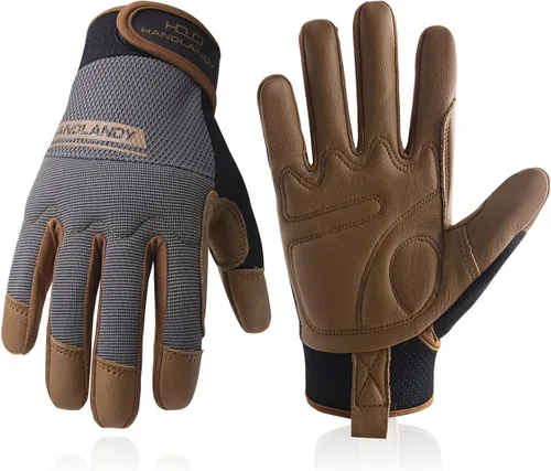 Vista 13 de HANDLANDY HLDD Work Gloves Women, Safety Work Gloves Touchscreen Working Glove for Mechanic, Gardening, Construction, DIY