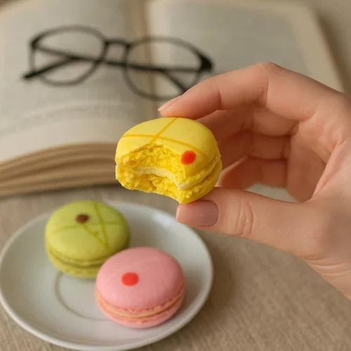 Vista 5 de ANDY ANAND CHOCOLATIER Lujosos macarrones franceses, 12 sabores surtidos, increíblemente deliciosos, sin gluten, sabor único, regalo ideal
