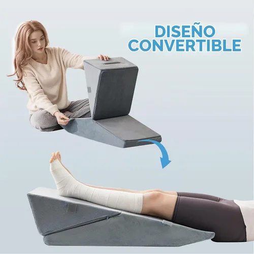 Vista 6 de Ganondorf Almohada de elevación de piernas 2 en 1 para poscirugía, almohada ajustable de espuma de alta calidad de 8 y 10 pulgadas, reemplazo