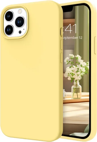 Vista 12 de Telaso Funda compatible con iPhone 13, silicona líquida de gel suave para iPhone 13, funda delgada con forro de microfibra a prueba de golpes, Azul