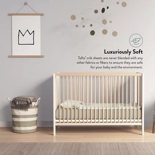 Vista 4 de TAFTS Sábanas de Bambú para Niños y Niñas - Sábanas de Bambú 100% Pura Viscosa Orgánica - Sábanas de Bambú 400TC - 1 pieza - 8" Deep Pocket - Tacto