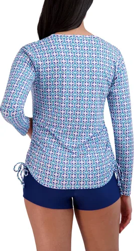 Vista 3 de Stella Parker Camiseta de natación de manga larga estándar para mujer con protección solar UPF 30+, de secado rápido
