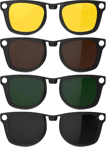Vista 10 de HIBLOKS 2 clips polarizados para Ray-Ban Meta Wayfarer
