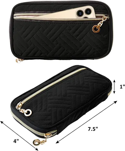 Vista 2 de Estuche organizador de joyas de viaje, bolsas de viaje para mujer, pequeño estuche de joyería de viaje para aretes sin enredos, collares