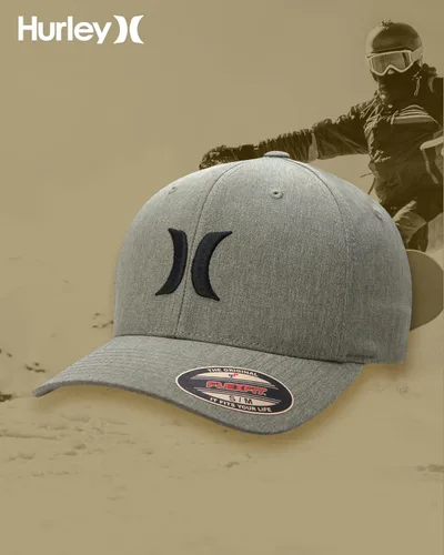 Vista 28 de Hurley Gorras para hombre - One & Only Flexfit Textures Cap - Sombreros ajustados para hombre, S-XL