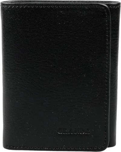 Vista 7 de Grande -1414 Cartera para hombre, Negro -, Cartera de hombre de cuero con cierre magnético