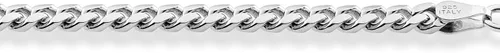 Vista 3 de Miabella Collar de cadena de eslabones cubanos de plata de ley 925 pesada italiana de 0.138 in, 0.197 in, 0.276 in para hombre, fabricado en Italia