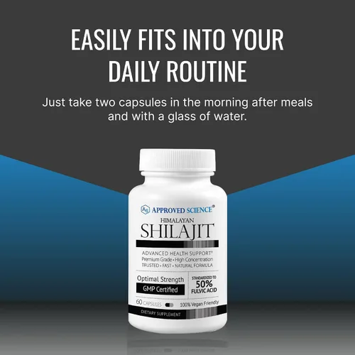 Vista 5 de Approved Science Himalayan Shilajit - 1000 mg porción, 50% ácido fúlvico - extracto 30:1 - Suplemento Shilajit de alta potencia - Probado por