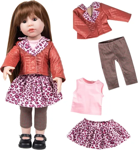 Vista 8 de Rakki Dolli - Conjunto de ropa moderna hecha a mano para muñeca