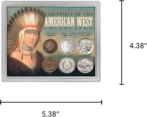 Vista 5 de American Coin Treasures Colección de Monedas de Un Centavo y de Cinco Centavos del Espíritu del Oeste Americano, Estuche de Acrílico Protector