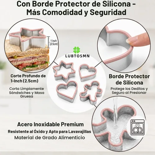 Vista 4 de LUBTOSMN Juego de cortadores de galletas con temática de abeja, juego