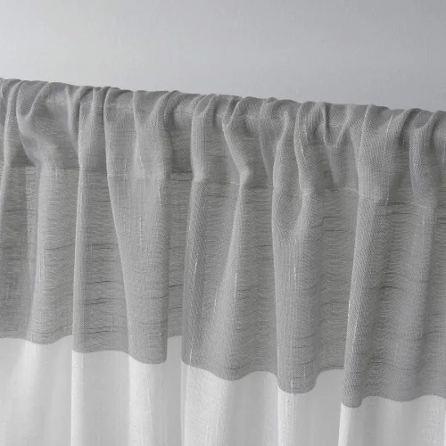 Vista 3 de EXCLUSIVE HOME Darma - Par de paneles de cortinas de lino transparente con bolsillo para barra, 50 x 84 pulgadas, color negro perla