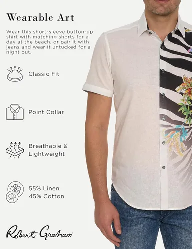 Vista 2 de Robert Graham Men's The Ace Short-Sleeve Button-Down Shirt