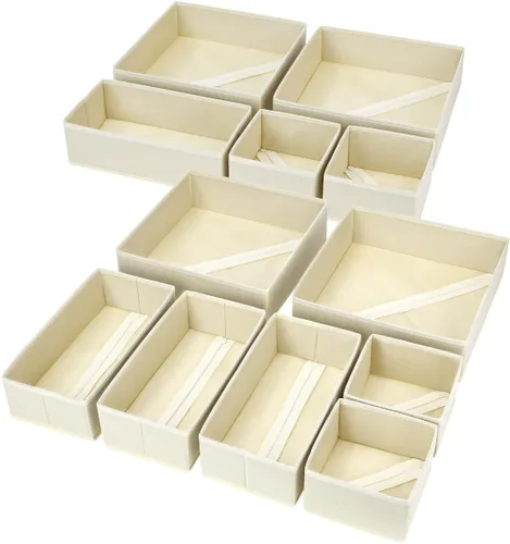 Vista 23 de DIMJ Organizador de cajones para ropa, paquete de 6 unidades, organizadores plegables para bebé, organizador de almacenamiento y cómoda