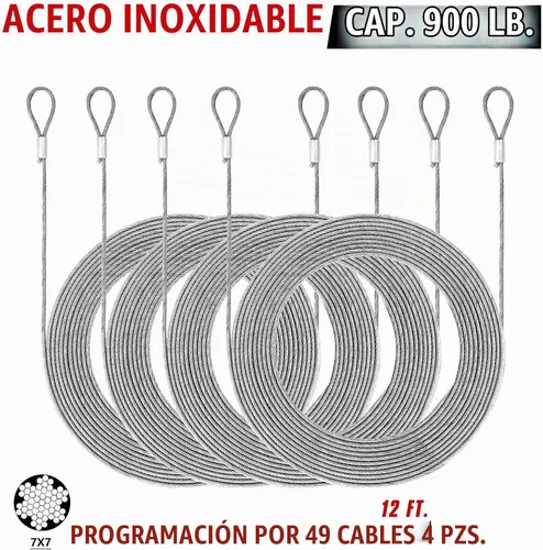 Vista 4 de Kit de accesorios para toldo, kit de accesorios para toldo con cuerda de alambre de acero inoxidable 304 para velas Kit de 50 piezas