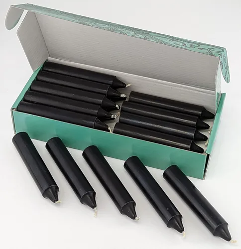 Vista 2 de 20 velas negras 4 pulgadas de alto y 3/4 pulgadas de diámetro Suministros de brujería para tu altar, hechizos, encantos y rituales personales