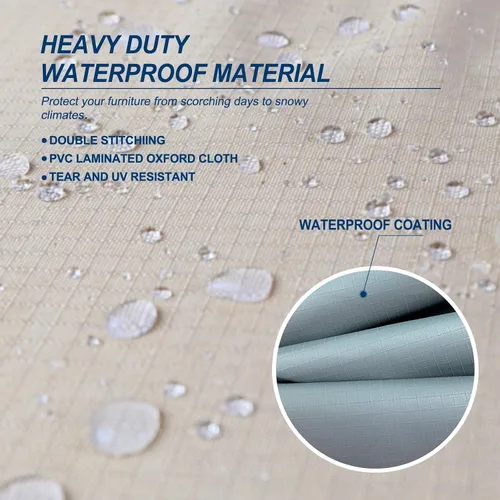 Vista 7 de HAMLER Funda para silla de salón, fundas resistentes para tumbonas para exteriores, impermeables, fundas para muebles de exterior para muebles