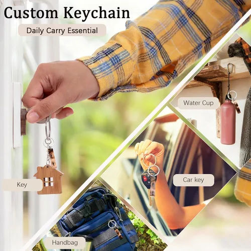 Vista 6 de Llaveros personalizados con foto de ojo, llaveros personalizados para ojos, texto grabado, regalo personalizado de acero inoxidable de doble cara