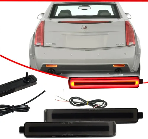 Vista 2 de Para Cadillac CTS o CTS-V 2008-2013, Buick Enclave 2008-2012, Equinox 2005-2009, Trailblazer SS 2007-2009 Reflector de parachoques trasero