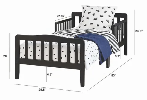 Vista 3 de Suite Bebe Blaire Cama para Niños Pequeños, Negro