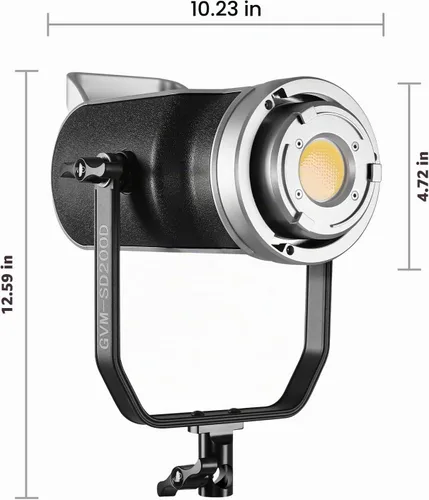 Vista 8 de GVM - Luz de video LED de 200 W con linterna Softbox, SD200D Kit de iluminación de estudio de fotografía con control Bluetooth/DMX, 93000lux@1.6 ft