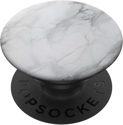 Vista 6 de Patrón de ilustración de piedra gris blanco intercambiable PopSockets MagSafe PopGrip para iPhone