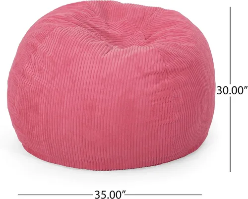 Vista 2 de Christopher Knight Home Samantha - Puf de 3 pies, rosa rosa Rosa rosado