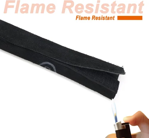 Vista 5 de TIG - Funda para cable de soldadura para antorcha de soldadura, paquete de 2 unidades, de cuero resistente al fuego, color negro, 137 x 4 pulgadas