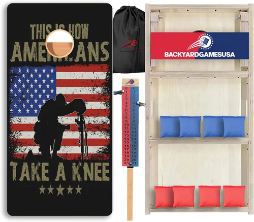 Vista 88 de CornholeGamesUSA Pro - Juego de tablas de Cornhole Fabricado en Estados Unidos Abedul báltico 3/4 Sin rebote Patas triples gruesas Dos 1