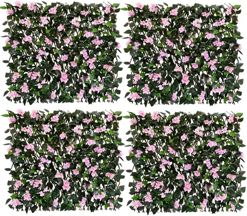 Vista 36 de Pantalla de Privacidad de Cerca Expandible para Balcón, Patio Exterior, Panel Decorativo de Cercado de Hiedra Artificial, Setos Artificiales