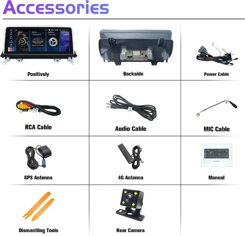 Vista 8 de Estéreo para E70 E71: 64G Estéreo de coche con Bluetooth Apple Carplay para BMW E70 E71 CCC 2007-2010, pantalla táctil del mercado de accesorios