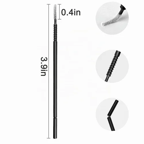 Vista 3 de Eyxformula 200 piezas desechables cepillo aplicador micro, hisopos micro libres de pelusa de precisión para extensiones de pestañas, microhisopos