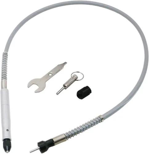 Vista 7 de Accesorio adaptador de eje flexible de 1/8 pies (0.125 in), portabrocas de cable de extensión de taladro flexible y herramienta de amoladora