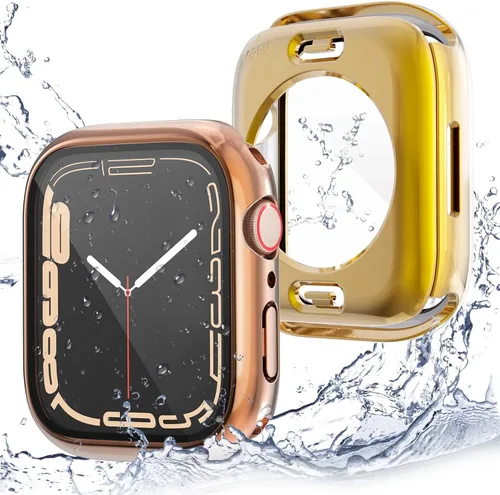 Vista 11 de [Paquete de 2] Funda impermeable 2 en 1 compatible con Apple Watch de 1.575 pulgadas (1.575 in), protector de pantalla SE Series 6 5 4, película