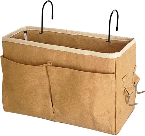 Vista 6 de Organizador de Mesita de Noche/Bolsa de Almacenamiento Colgante de Mesita de Noche Organizador Multifuncional para Literas Camas de Hospital Rieles