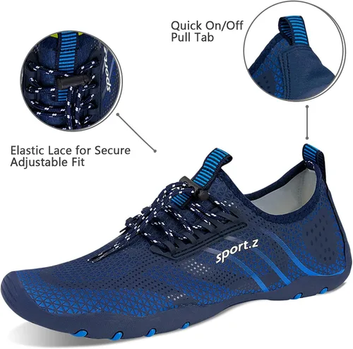 Vista 3 de WateLves - Zapatos de agua para hombres y mujeres, para natación, para la playa, la piscina, surfear, hacer yoga o aeróbics acuático, calcetines