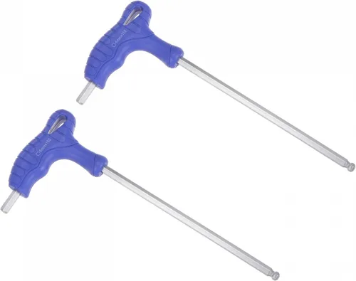 Vista 10 de uxcell Llave hexagonal de extremo de bola de 0.059 in, llave inglesa con mango en T, acero métrico CR-V, 2
