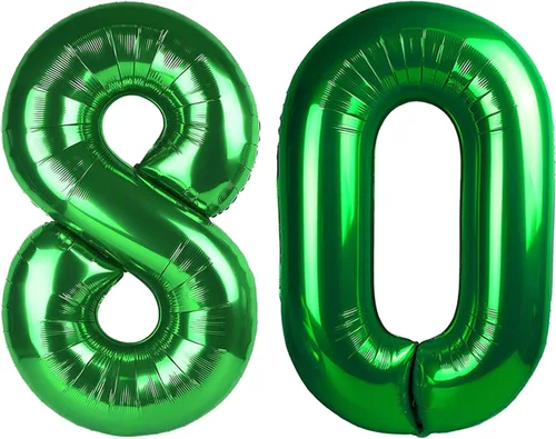 Vista 232 de Globos gigantes de números negros de 40 pulgadas, globos de aluminio de Mylar con helio para cumpleaños, globo número 0 para decoración de fiestas