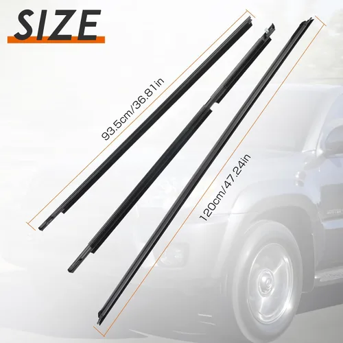 Vista 7 de Kit de 5 piezas de burlete sellador para ventana de puerta exterior compatible con Toyota 4Runner 2003-2009 Reemplaza 68290-35031 68161-35060