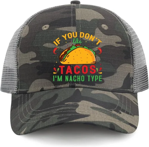 Vista 9 de devor Hat If You Don't Like Tacos I'm Nacho Type Baseball Caps, Graphic Dad Hats for Women