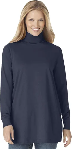 Vista 20 de Camisa algodón, cuello de tortuga, talla grande, Perfecta, para mujer. Banana