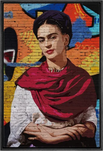 Vista 29 de SIGNWIN Lienzo enmarcado para pared, pintura en aerosol de grunge, ciudad urbana, alas de ángel vanguardistas, graffiti y arte callejero, arte