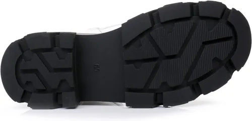 Vista 7 de GLOBALWIN Botas de combate para mujer, botines con cordones, cómodas botas de suela de lengüeta para mujer, tacón bajo grueso