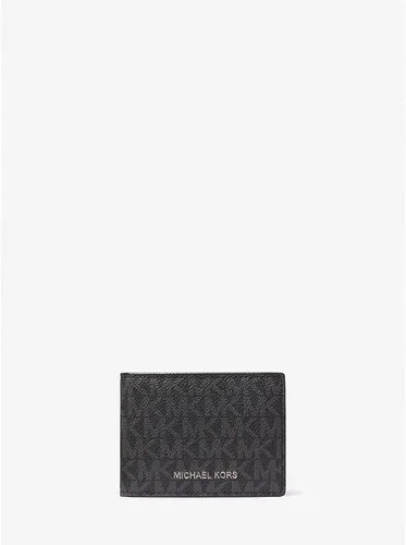 Vista 5 de Michael Kors Cartera de rayas con logotipo y conjunto de regalo de contraseña, Rosado, Billetera